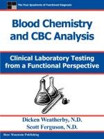 Blood Chemistry and CBC Analysis Ferguson Scott, Weatherby Dicken, Weatherby Dicken C.