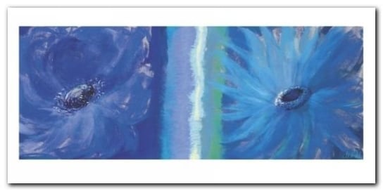 Blue Flowers plakat obraz 100x50cm Wizard+Genius