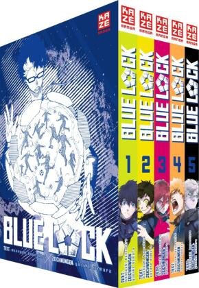 Blue Lock - Band 1-5 im Sammelschuber Crunchyroll Manga