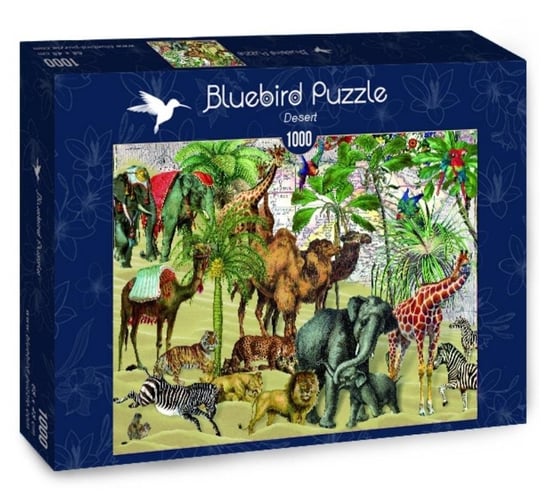 Bluebird, puzzle, Afrykańskie Zwierzęta Na Pustyni, 1000 el. Bluebird