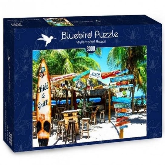 Bluebird, puzzle, Curacao, Plaża Willemstad, 3000 el. Bluebird