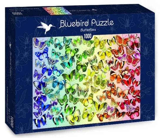 Bluebird, puzzle, Kolorowe Motyle, 1000 el. Bluebird