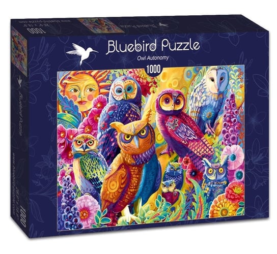 Bluebird, puzzle, Kolorowe Sowy, 1000 el. Bluebird