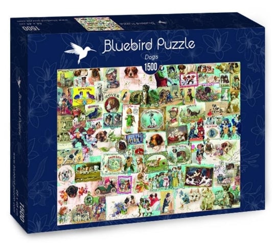 Bluebird, puzzle, Psy, 1500 el. Bluebird