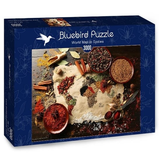 Bluebird, puzzle, World Map In Spices, 3000 el. Bluebird