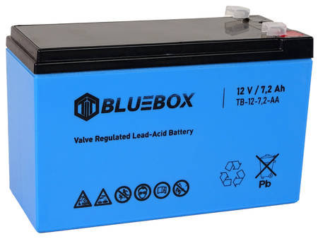 BLUEBOX Akumulator Żelowy VRLA AGM 12V7.2Ah Do Auta Na Akumulator LEAN CARS