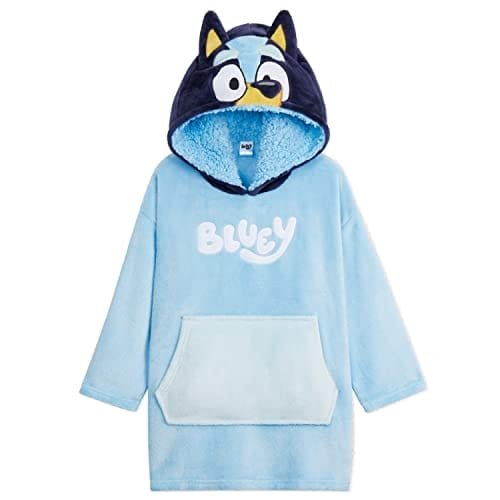 Bluey Bluza Koc Polarowy Dziewczyna Chłopiec Hoodie Blanket - Koc Polarowy Z Kapturem Dla Dzieci Bluey, Idealny Na Chłodne Dni Inna marka
