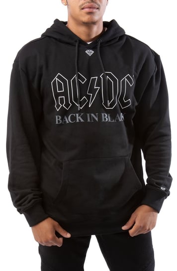 bluza AC/DC - BACK IN BLACK, kangurka z kapturem-XXL Diamond