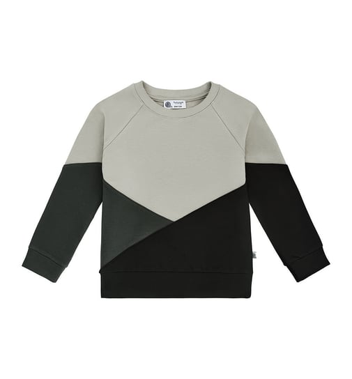 Bluza Bawełniana Geometryczna Szaro-Czarna - 128/134 TuSzyte