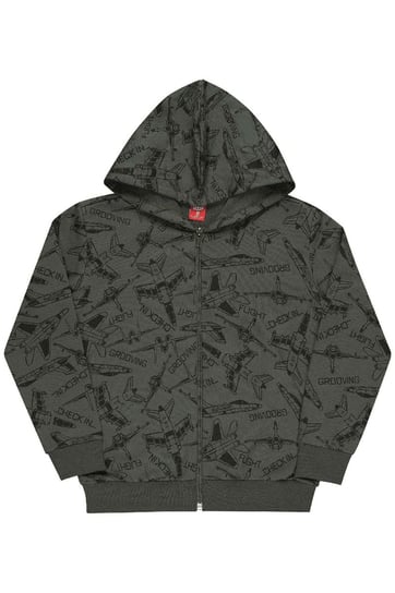 Bluza chłopięca rozpinana z kapturem, ciemnozielona/Bee Loop Inny producent