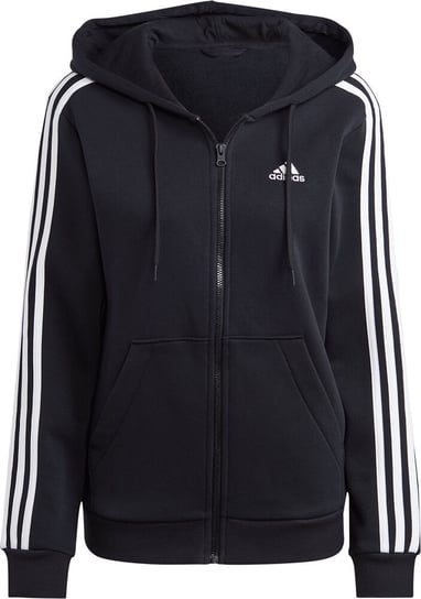 Bluza damska adidas Essentials 3-Stripes Full-Zip Fleece czarna HZ5743-XL Adidas