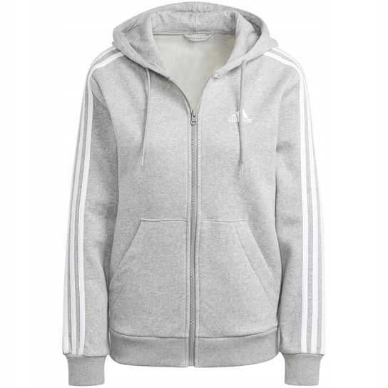 Bluza damska adidas Essentials 3-Stripes Full-Zip Fleece szara IM0236 S Adidas