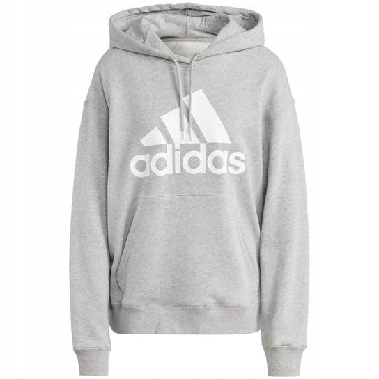 Bluza damska adidas Essentials Big Logo Oversized French Terry Hoodie szara Adidas