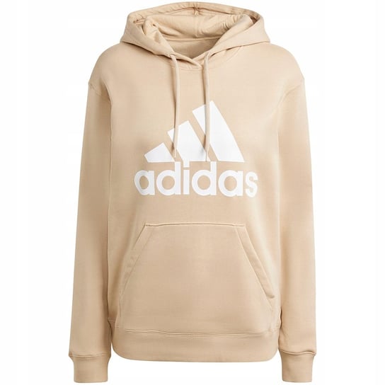 Bluza damska adidas Essentials Big Logo Regular Fleece Hoodie beżowa IR9330 Adidas