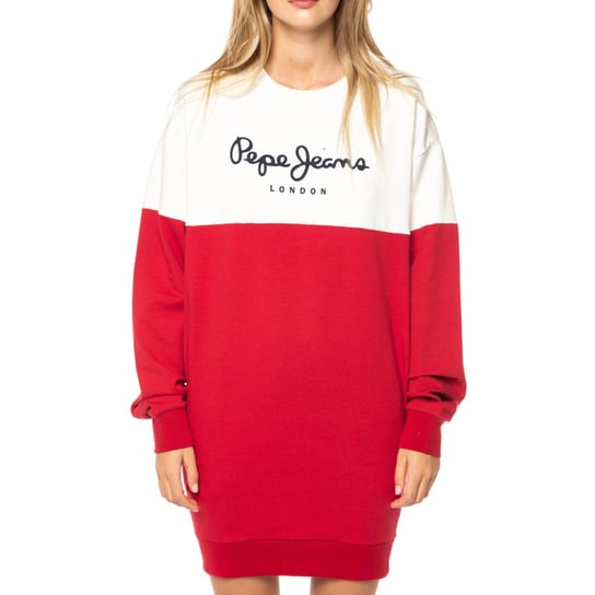 Bluza damska Pepe Jeans Blanche dresowa długa luźna-S Pepe Jeans