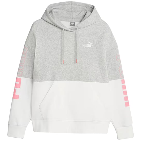 Bluza damska Puma Power Colorblock Hoodie FL szaro-biała 676023 04-XL Inna marka