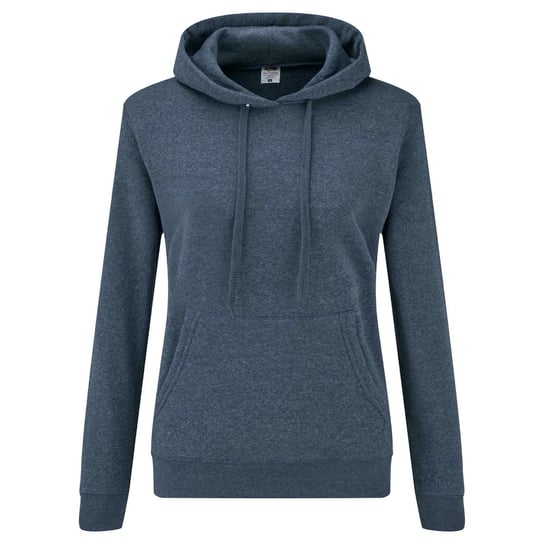 Bluza damska z kapturem Hooded Sweat Fruit of the Loom Vintage Heather Navy XXL FRUIT OF THE LOOM