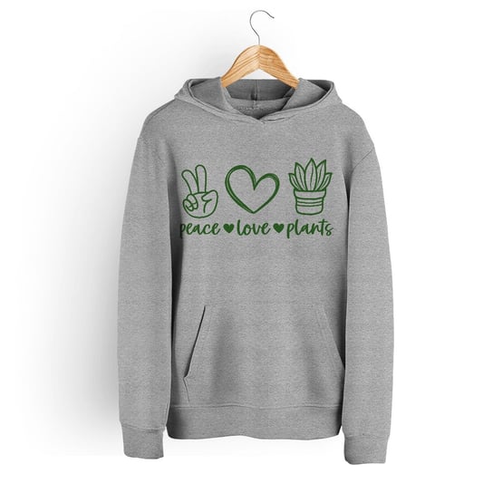 Bluza damska z kapturem peace-love-plants-M 5made