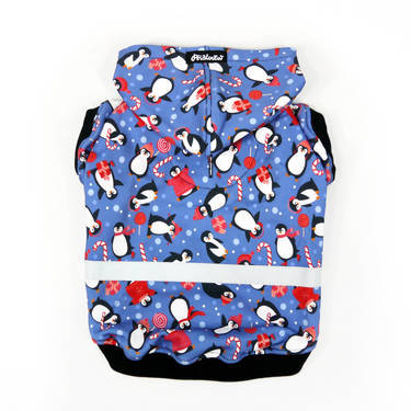 Bluza dla Psa z kapturem Zima Pingwina, odblaskowy element, wzór pingwinki-XS Psiakrew