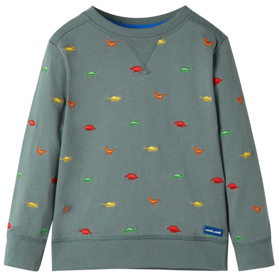 Bluza dziecięca Dino 100% bawełna khaki 128 Inna marka