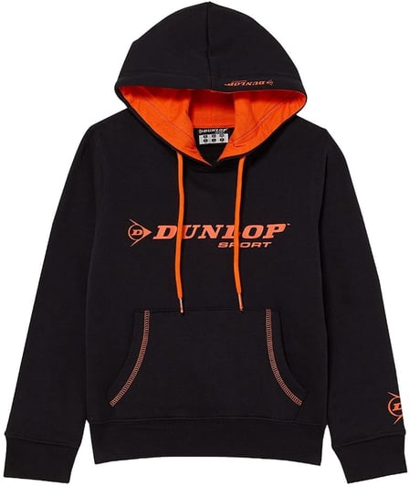 Bluza dziecięca Dunlop Essential czarna z kapturem -128 Dunlop
