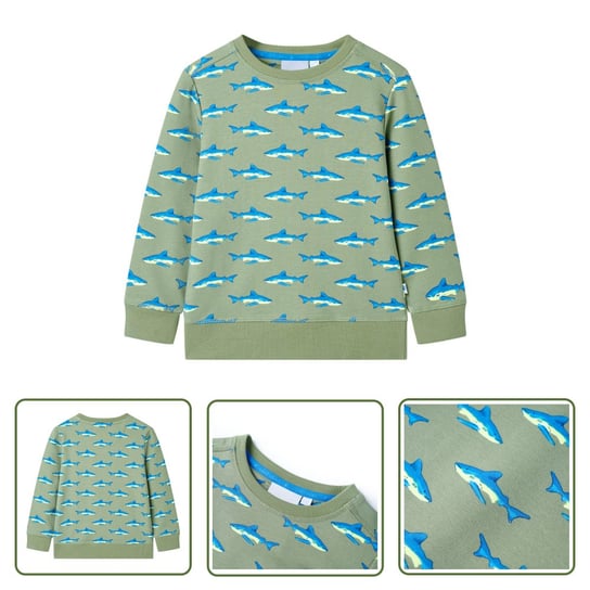 Bluza dziecięca - jasne khaki - 140 - Bluza Dla Dziecka The Living Store