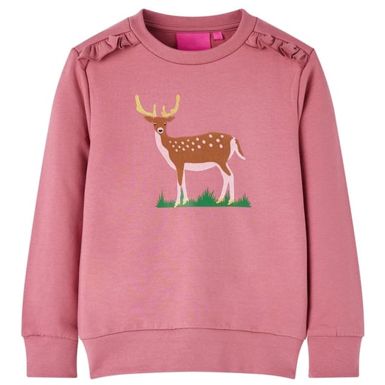 Bluza dziecięca malinowa z nadrukiem jelenia - Roz / AAALOE Inna marka
