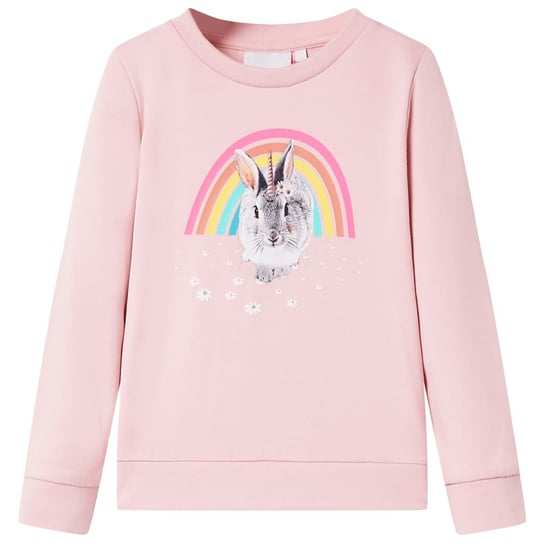 Bluza dziecięca Rainbow Rabbit 128 jasnoróżowa 95% Zakito Europe