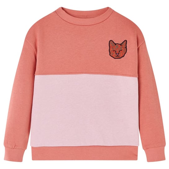 Bluza dziecięca z blokami kolorów, różowa, 128 vidaXL