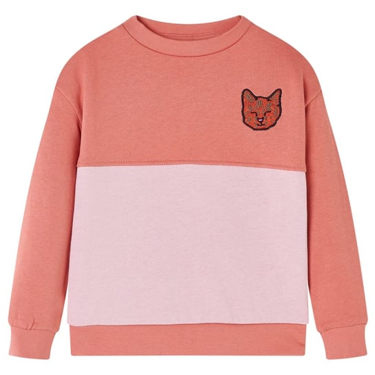 Bluza dziecięca z blokami kolorów, różowa, 140 vidaXL