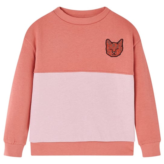 Bluza dziecięca z blokami kolorów, różowa, 92 vidaXL