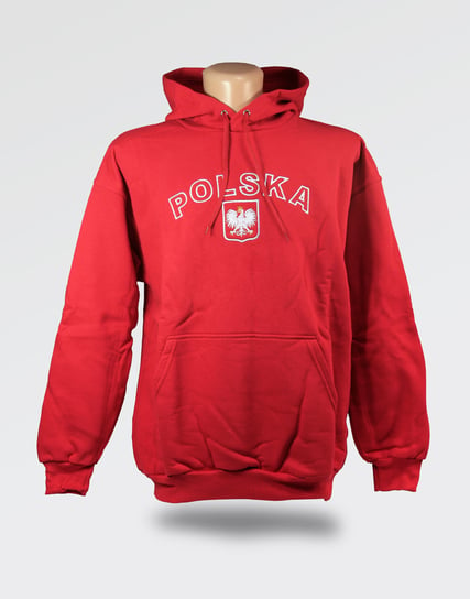 Bluza kangurek z kapturem Polska czerwona-XXL dla kibica Polski WDK