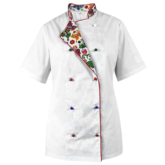 Bluza kucharska damska kitel biały krótki rękaw MASTER CHEF L M&C