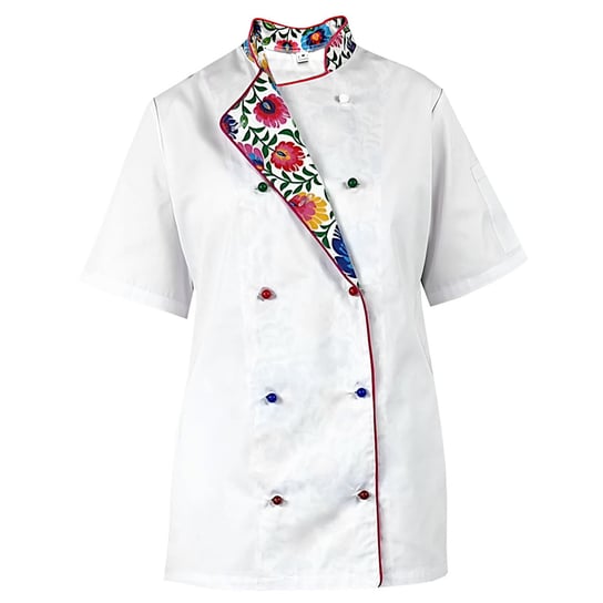 Bluza kucharska damska kitel biały krótki rękaw MASTER CHEF M M&C