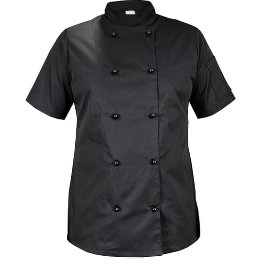 Bluza kucharska damska kitel czarny krótki rękaw L M&C