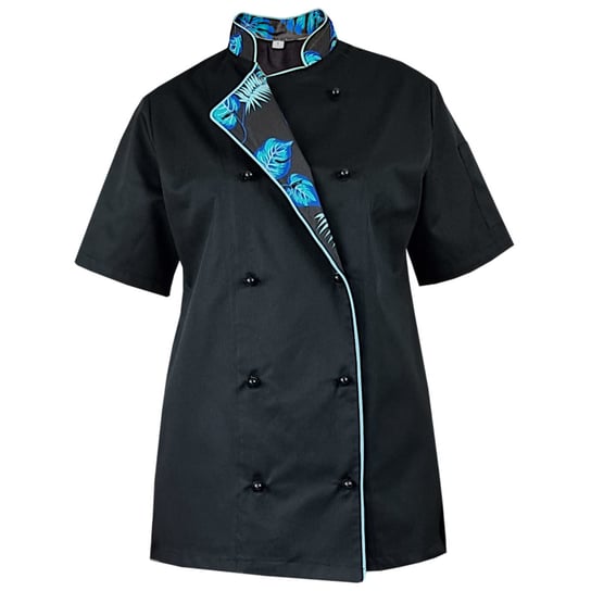 Bluza kucharska damska kitel czarny krótki rękaw MASTER CHEF L M&C