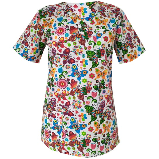 Bluza medyczna damska fartuch kolorowy wzorek 1061 L M&C