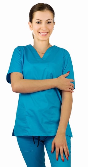Bluza medyczna damska FLEX elastyczna kolor turkusowy L M&C