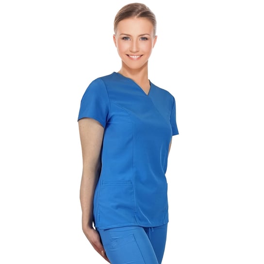 Bluza medyczna elastyczna niebieska Comfort Fit roz XL M&C