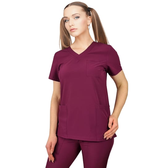 Bluza medyczna elastyczna śliwkowa  Regular Fit roz L M&C