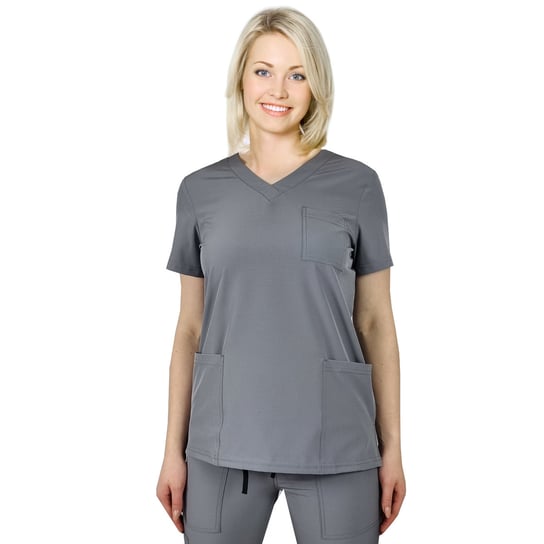 Bluza medyczna elastyczna szara  Regular Fit roz XL M&C