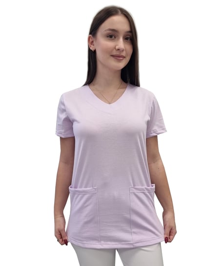 Bluza medyczna jasny fiolet elastyczna bawełna roz. 3XL M&C