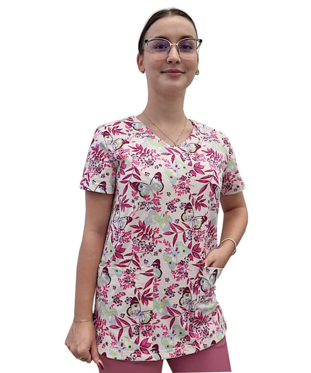 Bluza medyczna W13 elastyczna bawełna roz. S M&C