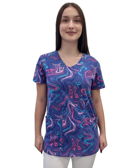 Bluza medyczna W14 elastyczna bawełna roz. XL M&C