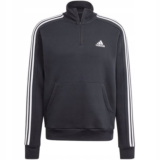 Bluza męska adidas Essentials Fleece 3-Stripes 1/4-Zip czarna HZ6235 2XL Adidas