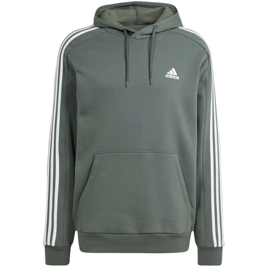 Bluza męska adidas Essentials Fleece 3-Stripes Hoodie zielona IX2366 XL Adidas