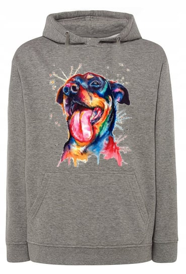 Bluza męska kolorowy nadruk Rottweiler r.3XL Inna marka