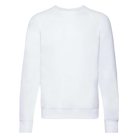 Bluza męska Lightweight Raglan Sweat Fruit of the Loom - Biały S FRUIT OF THE LOOM