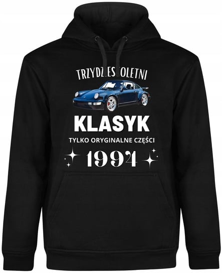 BLUZA MĘSKA NA 30 URODZINY PREZENT TRZYDZIESTKA PORSCHE CZARNA R-L A37 DonWitold