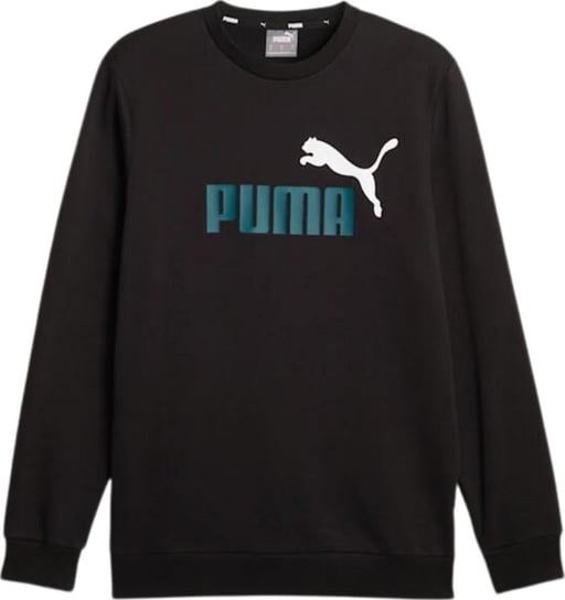 Bluza męska Puma ESS+ 2 Col Big Logo Crew FL czarna 586762 75-L Puma